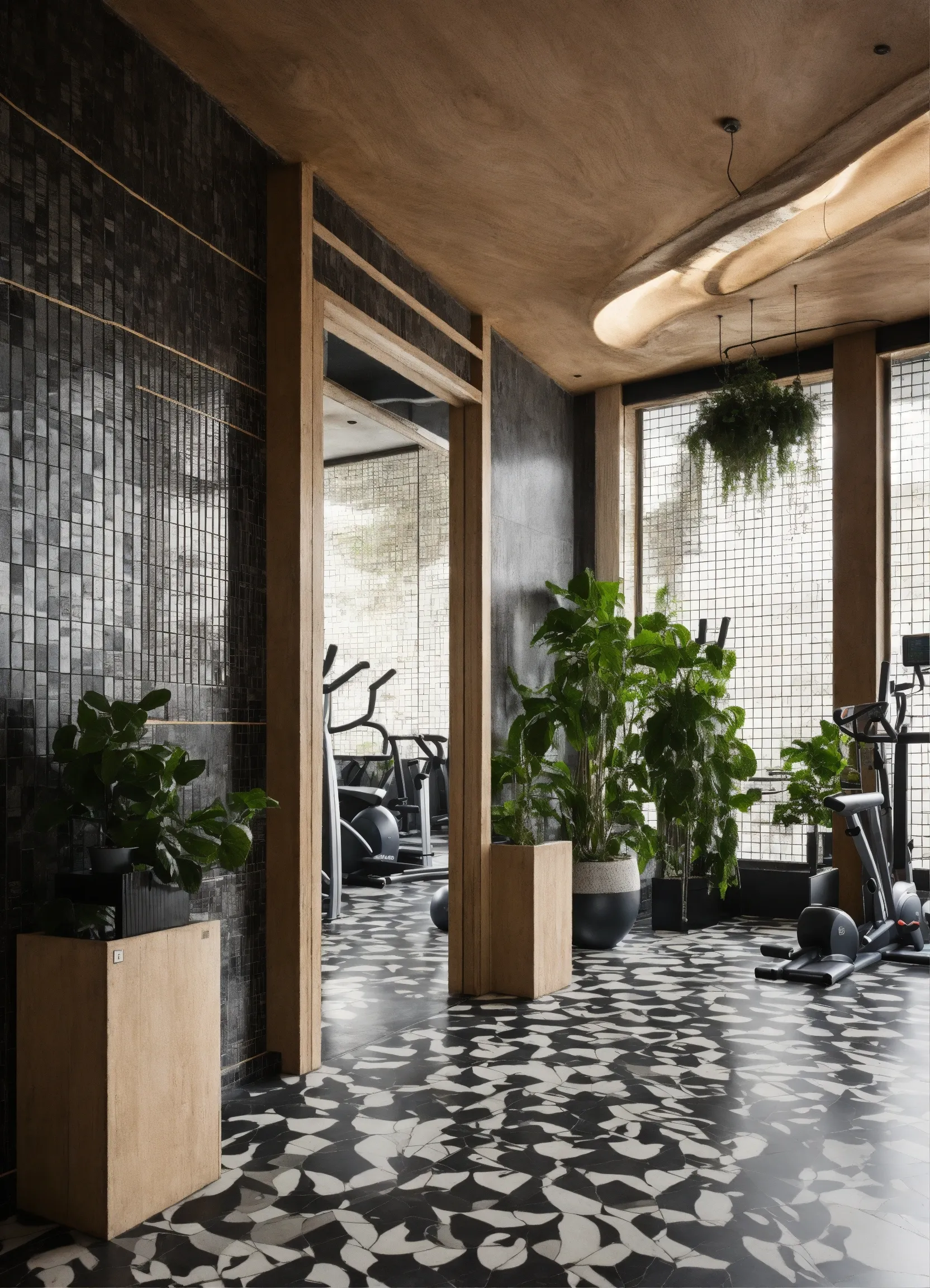 Vertikaler Garten im modernen Wohnzimmer