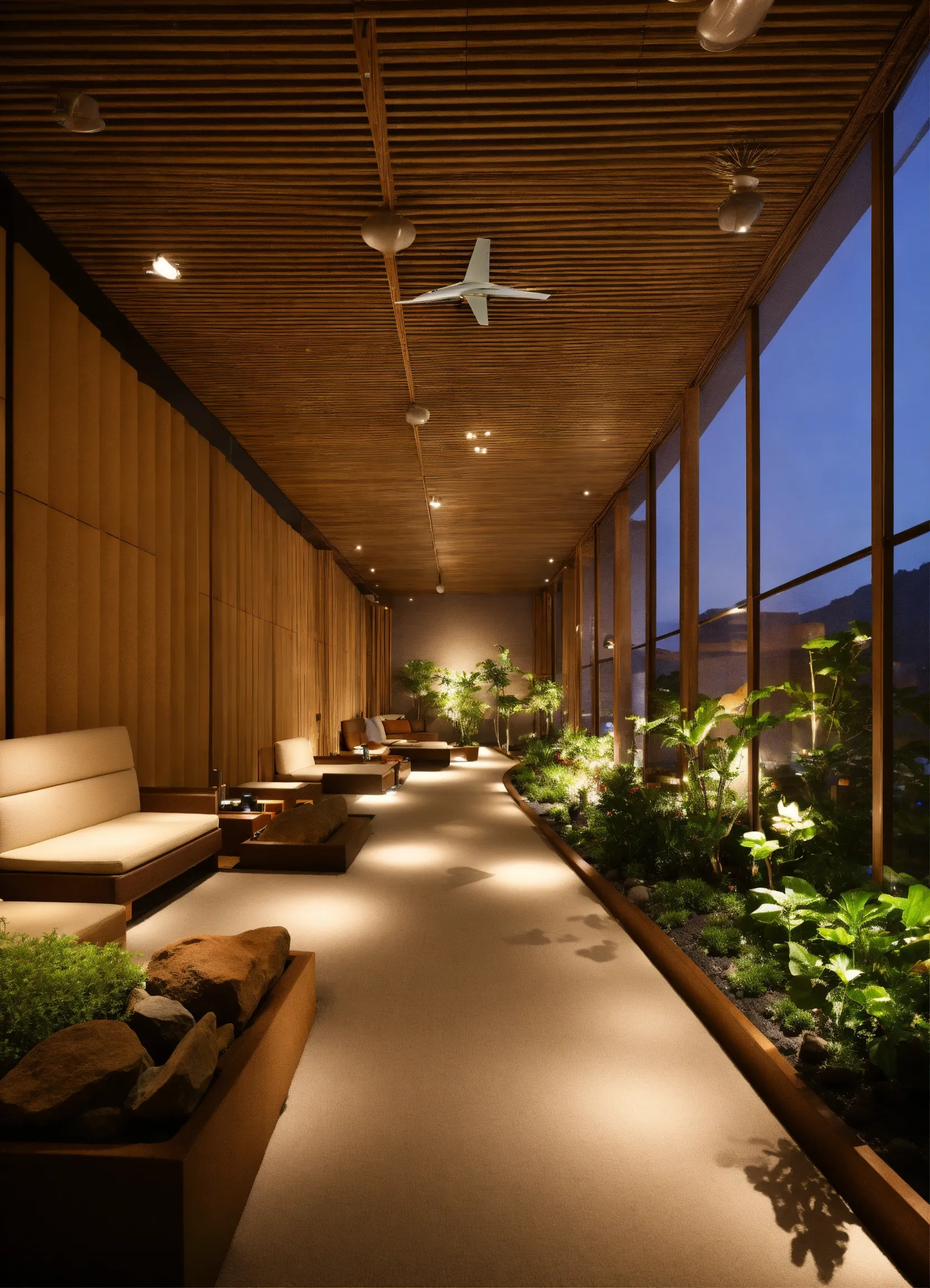 Café mit Kräuterwand