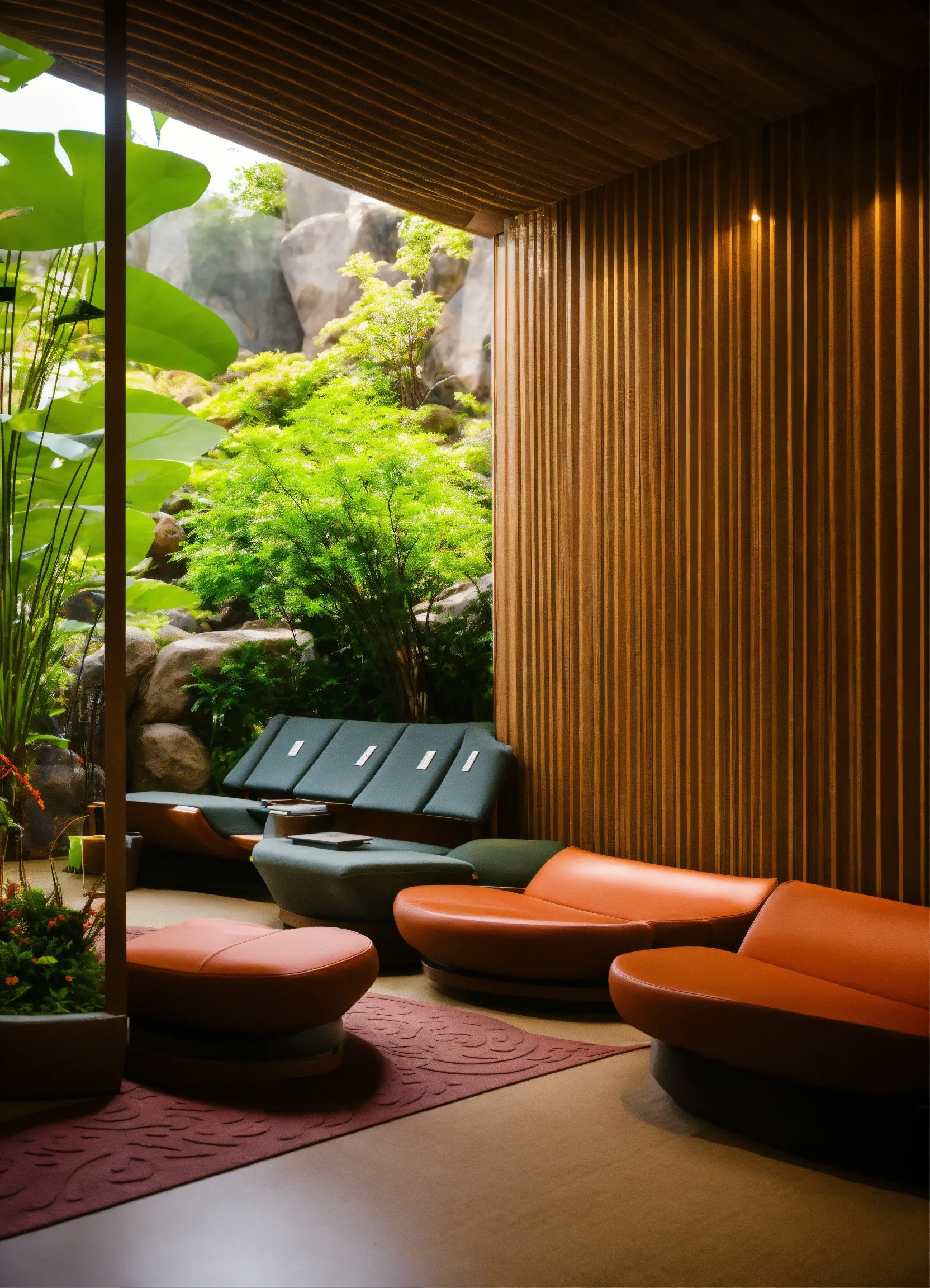 Bürolobby mit vertikalem Garten