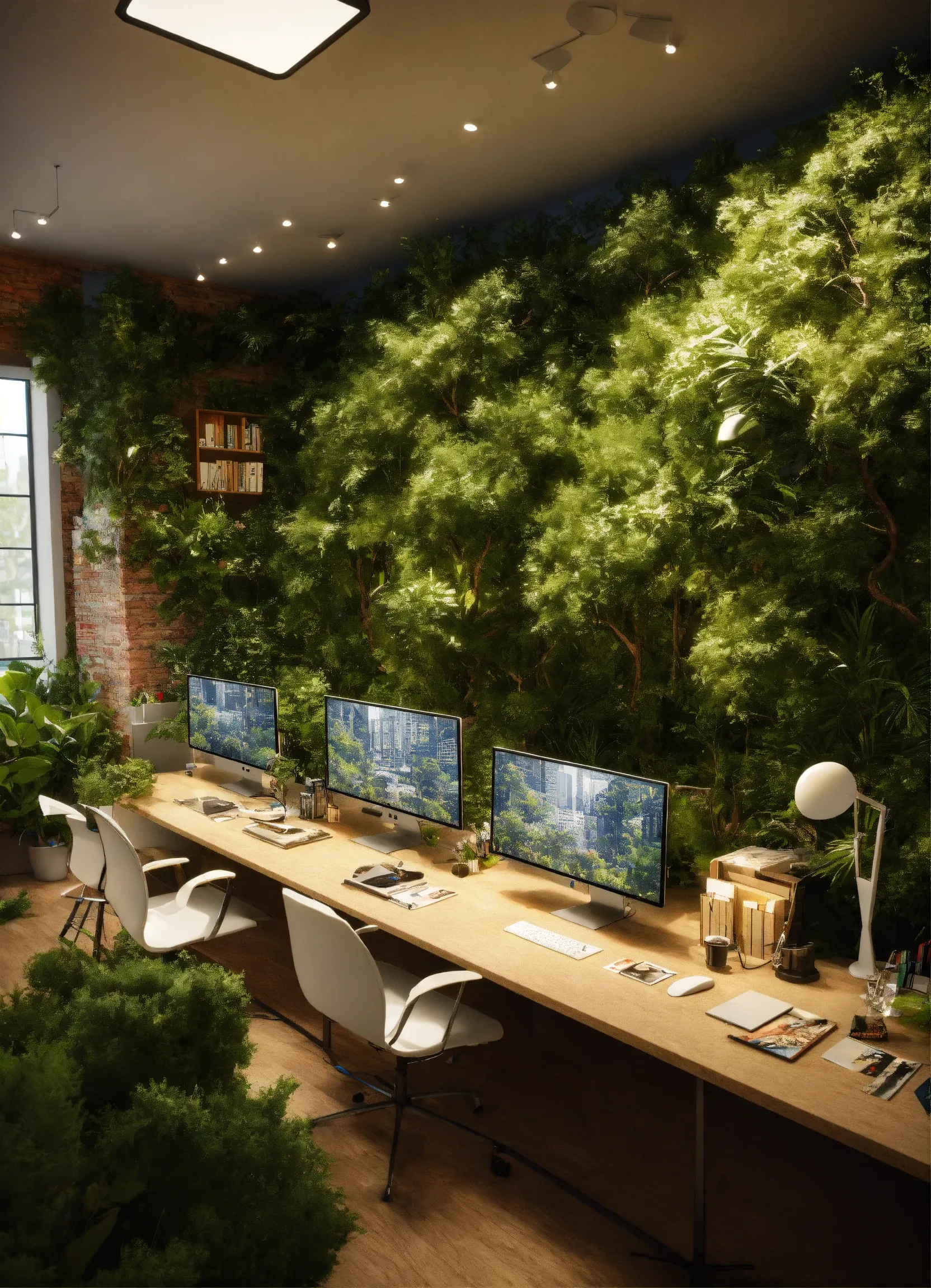 Konferenzraum mit Mooswand